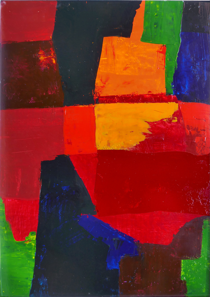 Bild Nr. 3, 2021 Offsetfarbe auf Sperrholz 119 x 84 cm