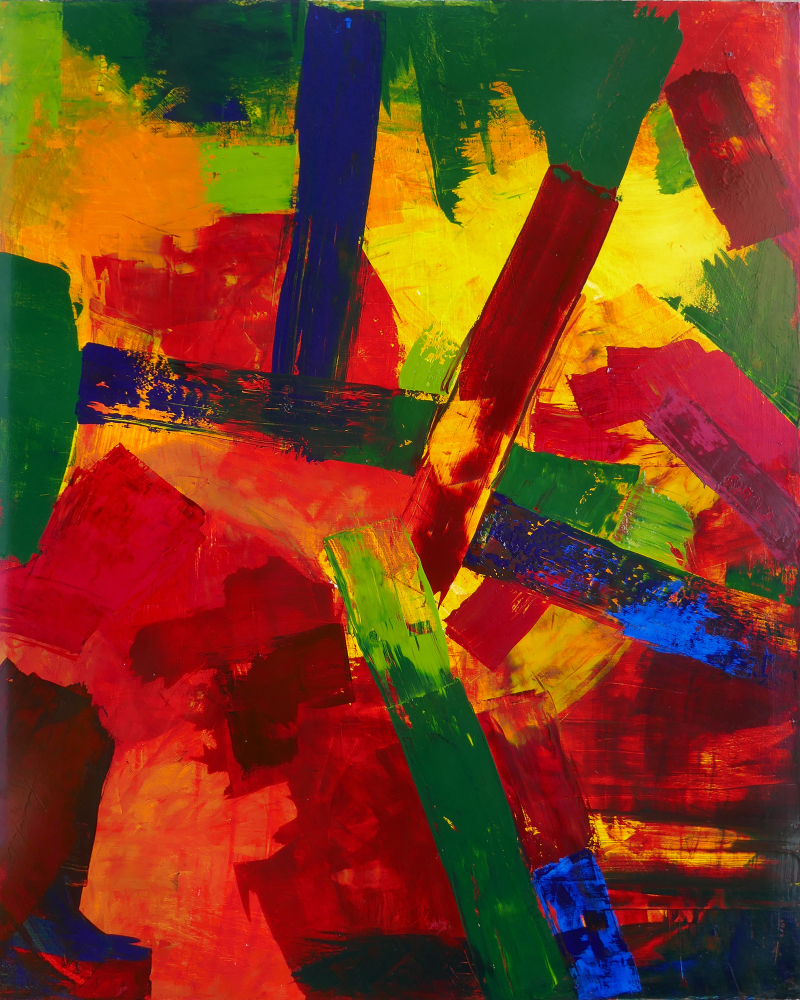 Großes Bild Nr. 3, 2018 Offsetfarbe auf Hf 150 x 120 cm